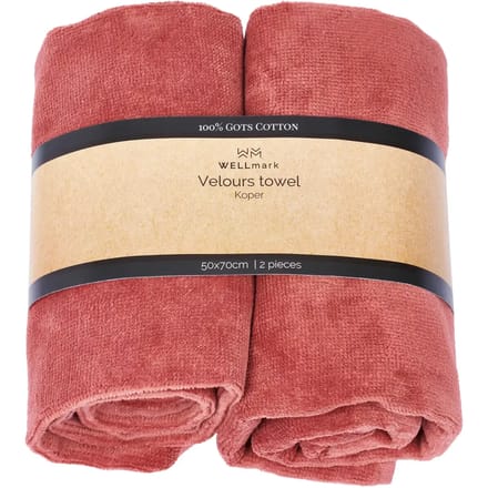 Fluwelen handdoek Wellmark 50x70 cm