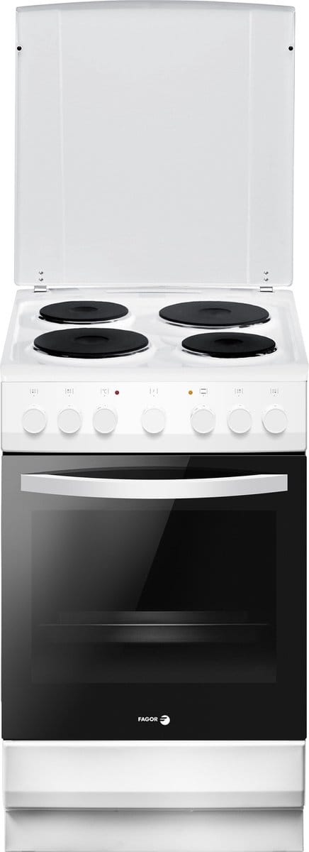 Fagor Traditioneel Fornuis FACE103B - 50 cm breed - Katalyse + Hydro Clean oven 62 L - Hetelucht