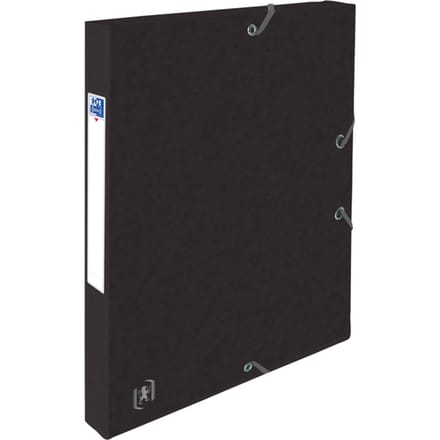 Elba elastobox Oxford Top File+ rug van 2,5 cm, zwart