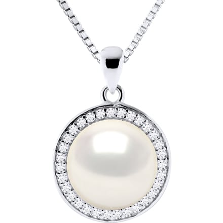 Ketting - Echte Gekweekte Zoetwaterparel Knop 10-11 mm