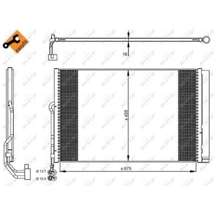 Condensator, airconditioning NRF 350324