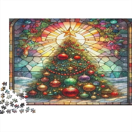 Papier Puzzel - Volwassen Puzzel - Hersentraining - Kerstmotief - 1000 Stukjes - Kleurrijk