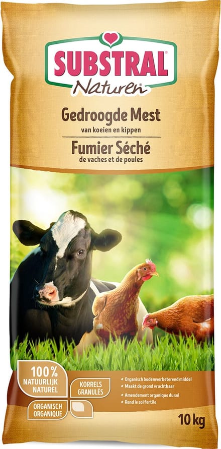 Naturen Gedroogde mest (korrel) 10kg