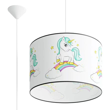 Sollux Lighting Hanglamp Jednorożec - E27 - veelkleurig - PVC - 95x40x40cm