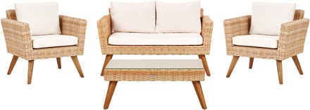 VITTORIA - Loungeset voor 4 - Gebroken wit - PE rotan