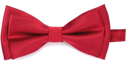 Sorprese Vlinderdas - 100% zijde - rood - vlinderstrik - zijden strik - rib
