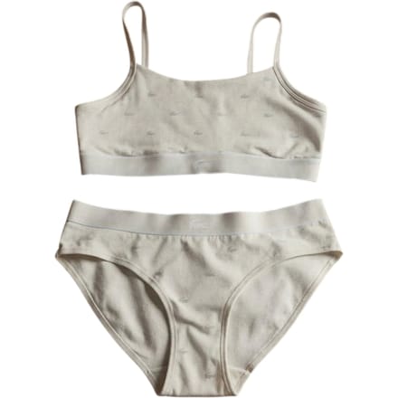 Lacoste Dames Logo Katoenen Stretch Slips (Wit)