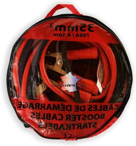 Startkabels - Accukabels - Auto Starten - Bronzen Klemmen - 45 meter - Brons