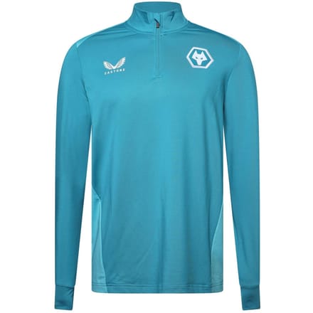 Castore Trainingsjack met kwartrits voor heren van Wolverhampton Wanderers FC (Pagode Blauw)