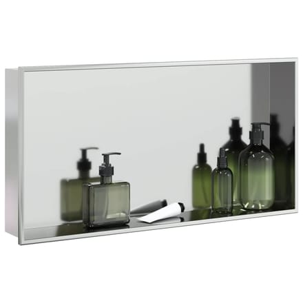 vidaXL - Douchenis - 62x32x9 - cm - roestvrijstaal - geborsteld - zilverkleurig