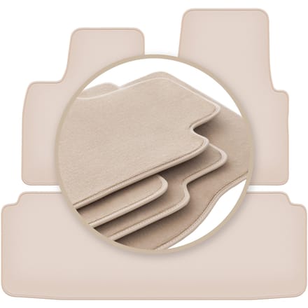 PREMIUM beige vloermatten voor: Tesla SI sedan 2012-2016
