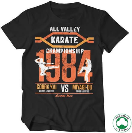Cobra Kai All Valley Karate Championship biologisch T-shirt zwart