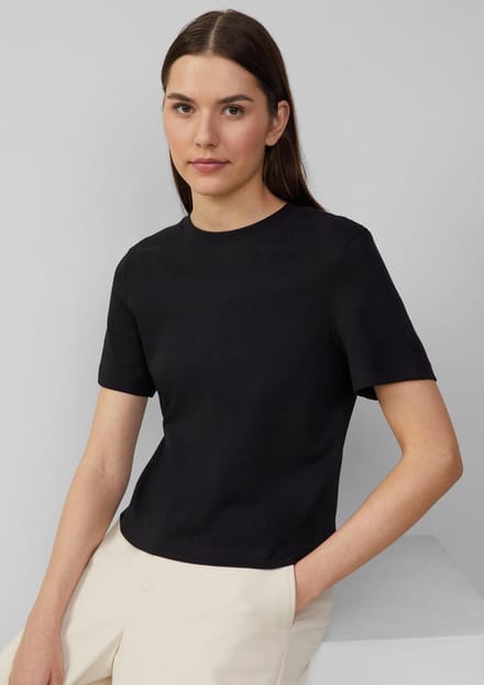 Regular fit t-shirt van puur katoen