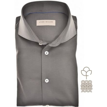 John Miller Overhemd Sophisticated Knit Shirt Donker Groen / male