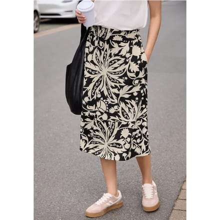 Midirok met volants en print