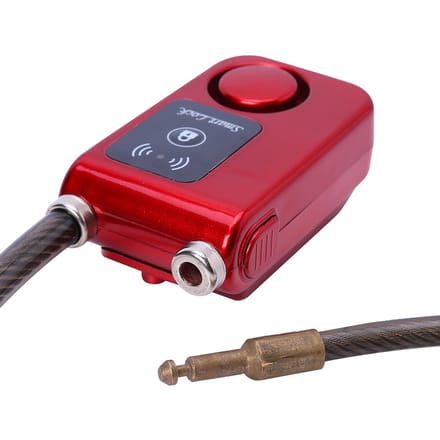 APP-bediening Bluetooth Smart Lock Anti-diefstal Alarm Kettingslot met 105dB Alarm (Rood) rood