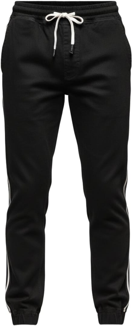 OMBRE Broek - Regular Fit - Katoen - Effen Zwart S
