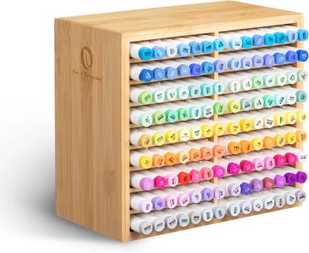 Ohuhu - Bamboo Marker Organizer - geschikt voor 126 markers (exclusief markers)