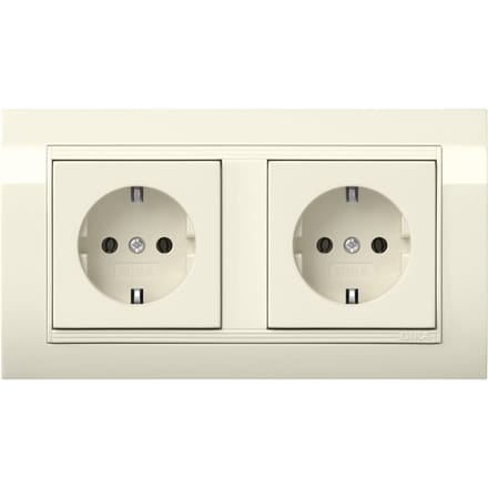 Gira Dual Schuko Stopcontact Met Frame Type 10 Standaard 55 - 4921021
