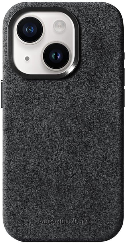 Alcanluxury Alcantara telefoonhoesje geschikt voor Apple iPhone 15 Plus - Space Grey