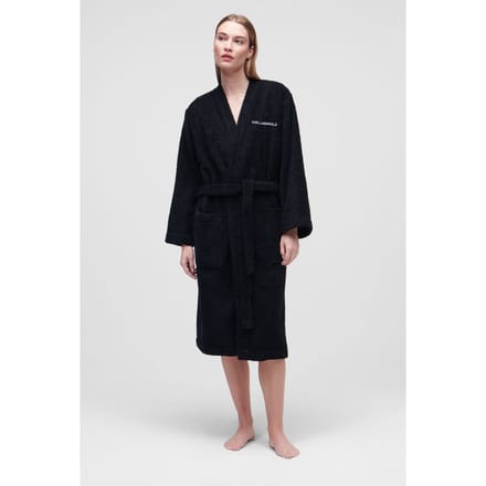 Karl Lagerfeld Ikonik 2.0 Bathrobe Black Taglia: S | Accappatoi Outlet | Donna | Nero