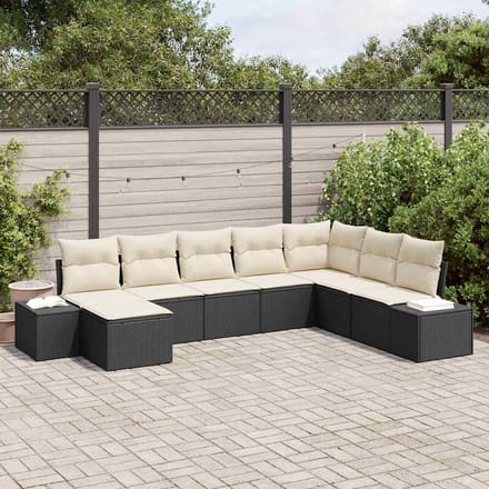 vidaXL Tuin Sofa Set 8 st poly rattan