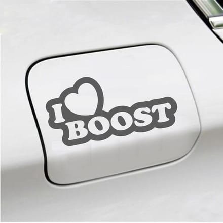 Bumpersticker - I Love Boost - 10 X 20 - Antraciet