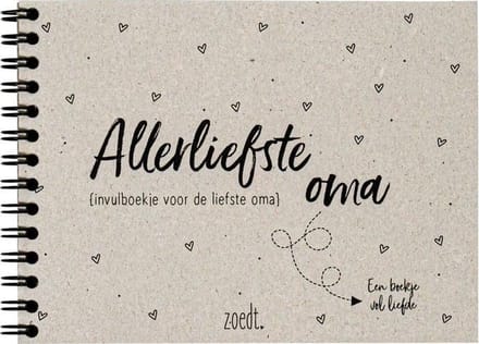 Zoedt invulboek - allerliefste oma - A6 formaat