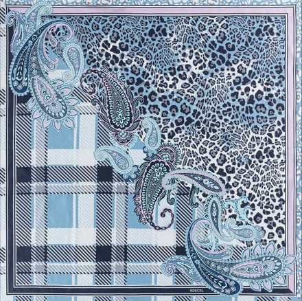 ROECKL sjaal Patchwork Leo Scarf Black / Silver veelkleurig
