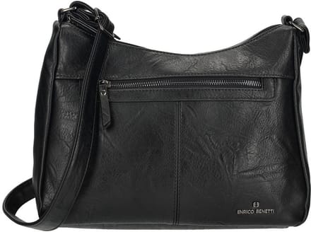 Enrico Benetti Caen Schoudertas Dames Leer Look - Zwart