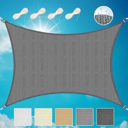Sol Royal SolVision HS9 Schaduwdoek Rechthoek 2x2m Anthraciet Waterafstotend UV Bescherming