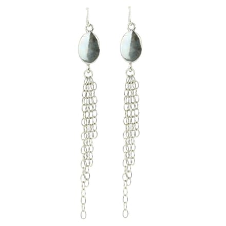 Behave - Oorhangers dames - Avondstijl sierlijk - Zilverkleur met kwast
