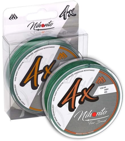 Gevlochten Vislijn 0,35 mm – 33,4 kg – 150 m – 4X – Meerval – Mikado
