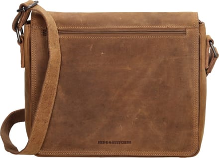 Hide & Stitches Idaho Schoudertas - 100% Leer - Bruin