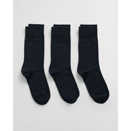 Gant Sokken Solid Mercerized Cotton Subtle Logo Marine / male