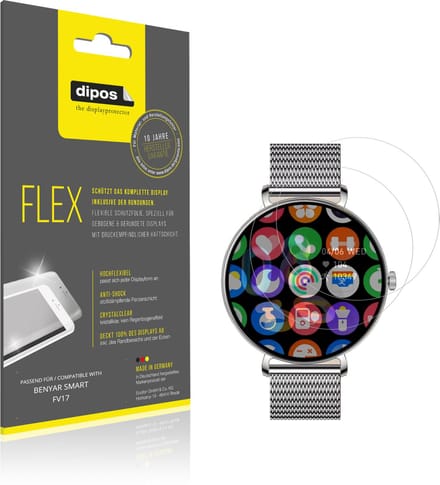 dipos – 2x Beschermfolie geschikt voor BENYAR SMART FV17 | 3D Full Cover Screenprotector | 100% Passend