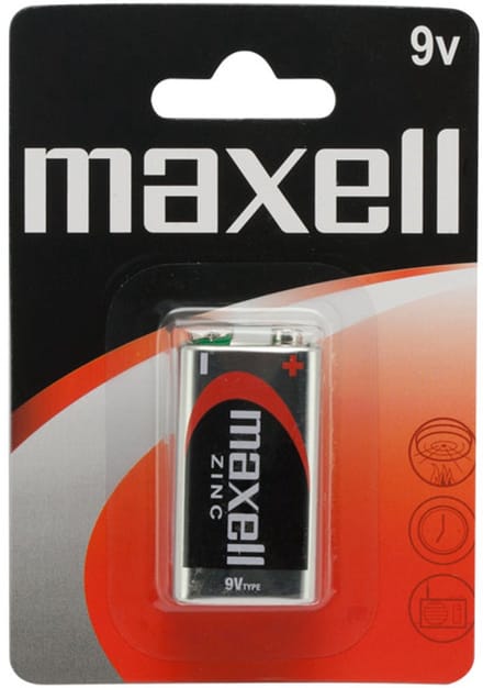 Maxell 9V Blokbatterij Heavy Duty 6F22 - Zink-Koolstof - 1 Stuk