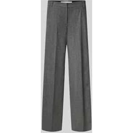 straight fit broek van scheerwolmix met zijdegehalte