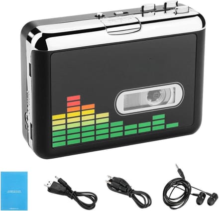 Zyrex® Discman - Diskman – Draagbare Cassette Speler - Zwart - 4cm x 9cm x 4cm