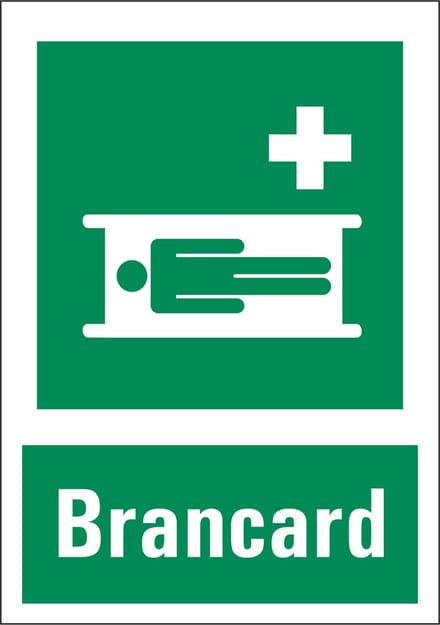 Brancard sticker met tekst 210 x 297 mm
