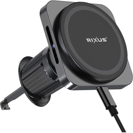 Rixus RXWC20 Wireless Car Charger for Magsafe Car Mount 15W Space Gray