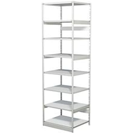 Complete stelling PROGRESS 500 T, basissectie, zonder achterwand, H 2600 x B 750 x D 640 mm