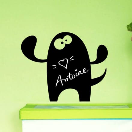 Schoolbordsticker - uitwisbare zelfklevende muurstickers - MONSTER 2 - 45x55cm