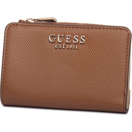 GUESS Portemonnee Laurel II SLG Zip Around Card Case Light Cognac Lichtbruin