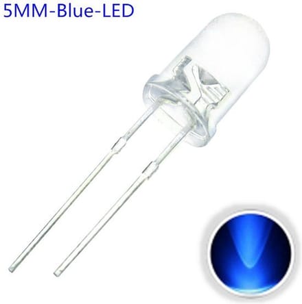 OTRONIC® 10x LED Diode Transparant 5mm Blauw 3V