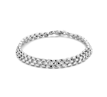 Zilver Gerhodineerde Armband schakel 6 1333942