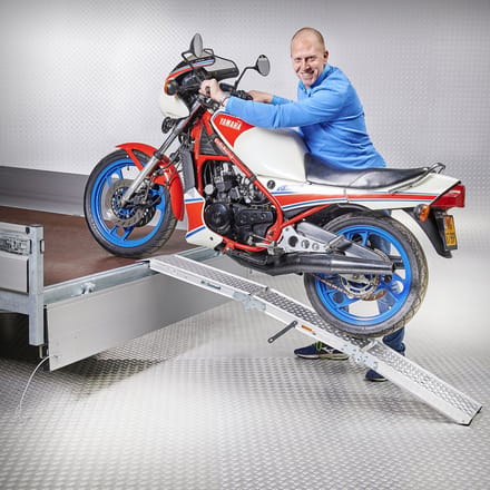 Datona® Aluminium oprijplaat compact twee keer inklapbaar - 195 cm