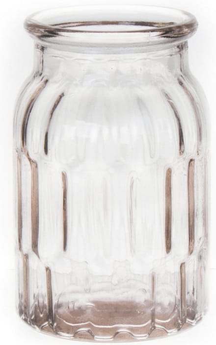 Bellatio Design Bloemenvaas - helder transparant glas - 12 x 18 cm - vaas