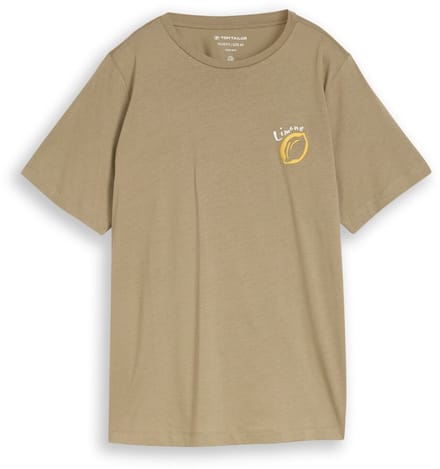 Tom Tailor - Plus Size - T-shirt met print - Maat 46 - Silver Olive