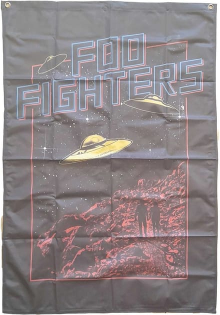 Foo Fighters - UFOs Textiel Poster - Zwart